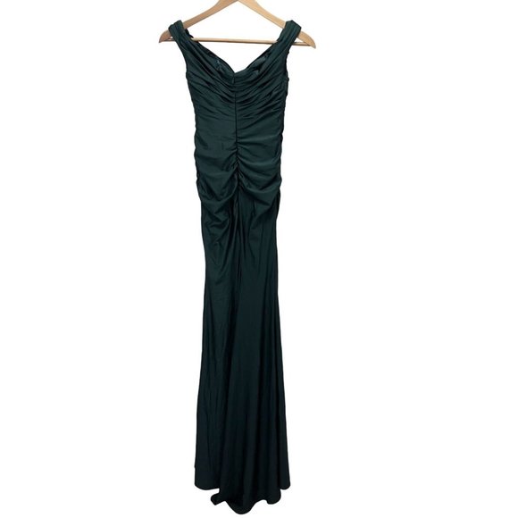LA FEMME - Elegant Off the Shoulder Jersey Sheath Gown - Size 0 - 0193 - Picture 5 of 5